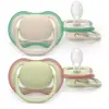 Avent Sucette Ultra Air jour 6-18M Uni Nature sans BPA x2