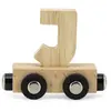 Lettre Train Naturel Lettre J MULTICOLORE Tryco