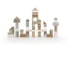 Blocs de bois 50pcs MARRON Label Label