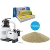 Intex - Pompe à sable 7900 L/u & sable de filtration 100 kg & brosse à...