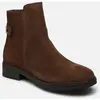 Tommy Hilfiger Bottines Femme TH Suede Flat Boot en Daim, Chocolate, 36 EU