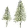 Arbre décoratif 8x8-14cm petit arbre en plastique avec clip enneigé 4e...