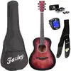 Fazley W55-COL-R-3/4 ColourTune pack débutant guitare folk