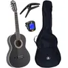 LaPaz C30BK guitare classique format 3/4 noire + housse + accessoires