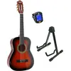 LaPaz 002 SB guitare classique taille 1/2 Sunburst avec stand et accordeur
