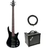 Fazley Fmb118 Black Basse Électrique + Ampli + Câble