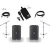 JBL EON ONE Compact (2 x), micros Electro-Voice (2 x), pieds et câbles