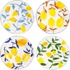 4 assiettes motifs citrons 22 cm Lemon Twig - &Klevering