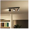 Spot Bracia 3x5.5W, blanc chaud 2700K, Noir - Philips