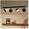 Spot Bracia 4x5.5W, blanc chaud 2700K, Noir - Philips