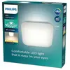 Mauve, plafonnier led 24W, carré, blanc chaud 2700K, blanc - Philips