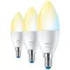 Ampoule moderne 3 ampoules flamme 40 w C37 E14 - WIZ