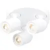 Freelight Spot pour plafond Razza, blanc, Ø 28,5 cm, 3 lampes, métal