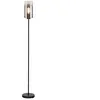 Freelight Lampadaire Ventotto, noir/fumé, hauteur 165 cm, métal/verre