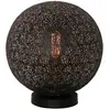 Freelight Lampe de table Oronero, Ø 30 cm, noir/doré, métal
