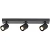 Freelight Spot pour plafond Razza, noir, longueur 61 cm, 3 lampes, mét...
