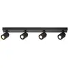 Freelight Spot pour plafond Razza, noir, longueur 82 cm, 4 lampes, métal