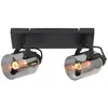 Freelight Spot pour plafond Fumoso, longueur 37 cm, noir/gris, à 2 lam...