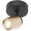 Freelight Spot pour plafond Razza, noir/or, Ø 13 cm, métal
