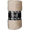 In The Mood Plaid polaire en polyester beige 180x130