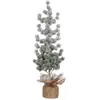 House of Seasons Sapin de noël artificiel effet givre avec toile de jute H55