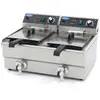 Friteuse - 2 x 13L - 2 paniers - avec robinet de vidange - Maxima