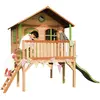 Axi sophie maison enfant avec toboggan vert clair aire de jeux pour l...