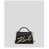 Sac besace trapèze signature crossbody cuir Karl Lagerfeld