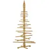 vidaXL Vidaxl Arbre De Noël En Bois Marron 210 Cm Bois Massif En Pin