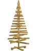 Arbres de Noël avec support Marron 120 cm Bois massif en pin vidaXL