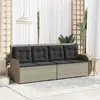 vidaXL Vidaxl Banc De Jardin Avec Coussin Gris Clair Poly Rotin