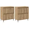 vidaXL Buffets 2 pcs chêne artisanal 120 x 35 x 70 cm