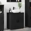 vidaXL Cabinet de salle de bain Noir 61 x 35 x 64 cm Bois d'ingénierie