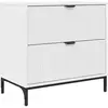 vidaXL Table de chevet Blanc 63,5 x 36 x 61 cm Bois d'ingénierie