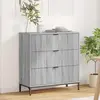 vidaXL Vidaxl Buffet Sonoma Gris 79,5 X 33 X 82 Cm Bois D'ingénierie