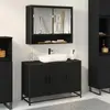 vidaXL Salle de bain lavabo armoire chêne noir 90 x 33 x 60 cm