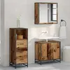 vidaXL Cabinet de salle de bain Bois ancien 35 x 37.5 x 100 cm