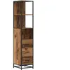 vidaXL Vidaxl Cabinet De Salle De Bain Bois Ancien 35 X 37.5 X 166 Cm