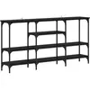 vidaXL Table console Chêne noir 160 x 29 x 80 cm Bois d'ingénierie