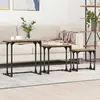 vidaXL Table basse gigogne 3 pcs chêne artisanal Bois d'ingénierie
