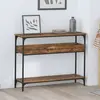 vidaXL Table console Bois ancien 100 x 29 x 75 cm Bois d'ingénierie