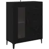 vidaXL Sideboard avec tiroirs noir imitation chêne 69,5 x 34 x 90 cm
