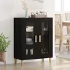 vidaXL Sideboard noir imitation chêne 69,5 x 34 x 90 cm Bois composite