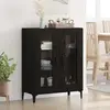 vidaXL Sideboard noir imitation chêne 69,5 x 34 x 90 cm