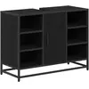 vidaXL Salle de bain lavabo armoire chêne noir 80 x 33 x 60 cm