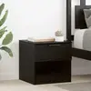 Armoire De Lit Avec Tiroir 2 Pcs Chêne Noir 40 X 39 X 40 Cm Vidaxl