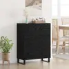 vidaXL Sideboard avec tiroirs noir imitation chêne 69,5 x 34 x 90 cm