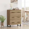 vidaXL Sideboard Chêne Artisan 69,5 x 34 x 90 cm Bois composite et fer