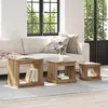 vidaXL Table basse 3 pcs Chêne artisanal Bois d'ingénierie