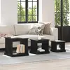 vidaXL Table basse 3 pcs Chêne noir Bois d'ingénierie